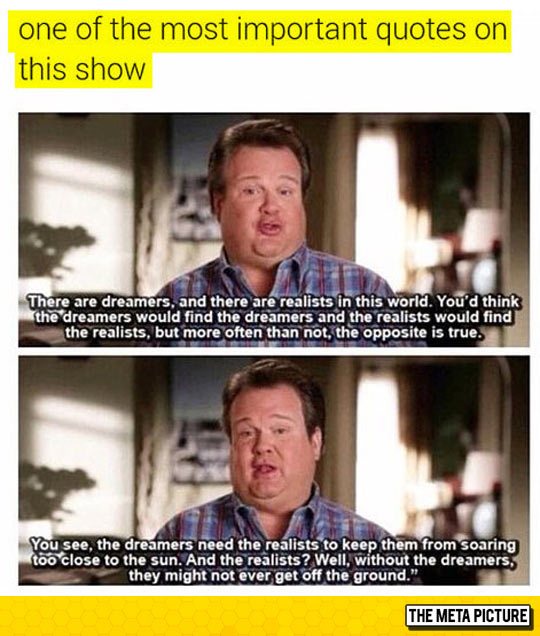 funny-Modern-Family-quote-dreamers-realists