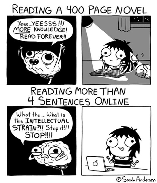 Reading A Novel Vs. Reading Online