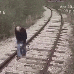 Blood-Chilling Footage Of A Man Hit By A Train... Twice