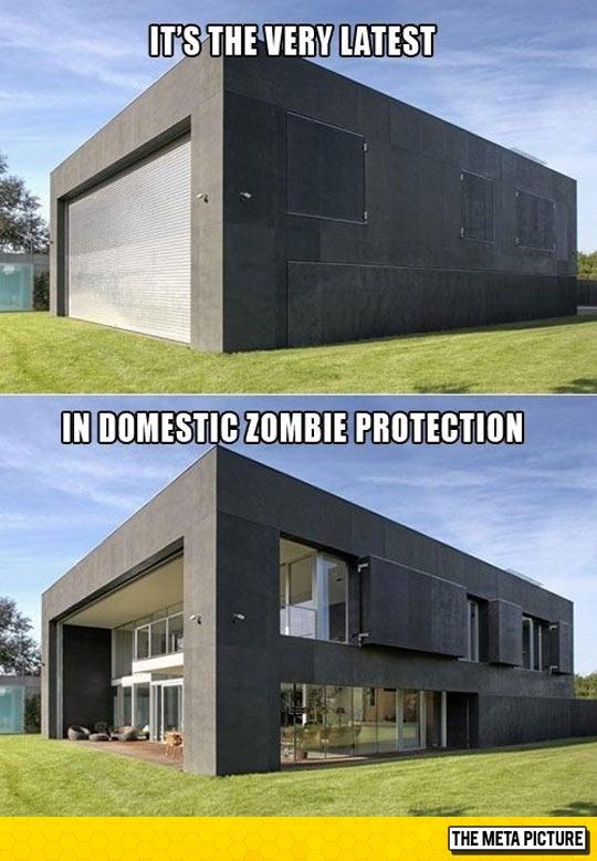 funny-zombie-apocalypse-protection-house-defense