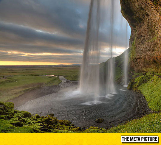 The Seljalandsfoss Waterfall In Iceland