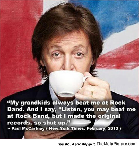 Paul McCartney Playing Rock Band