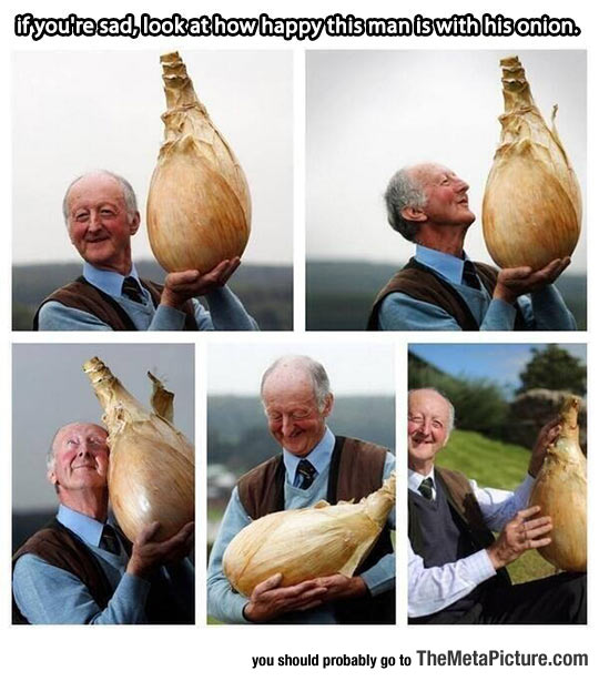 This Man Is So Proud Of His Onion
