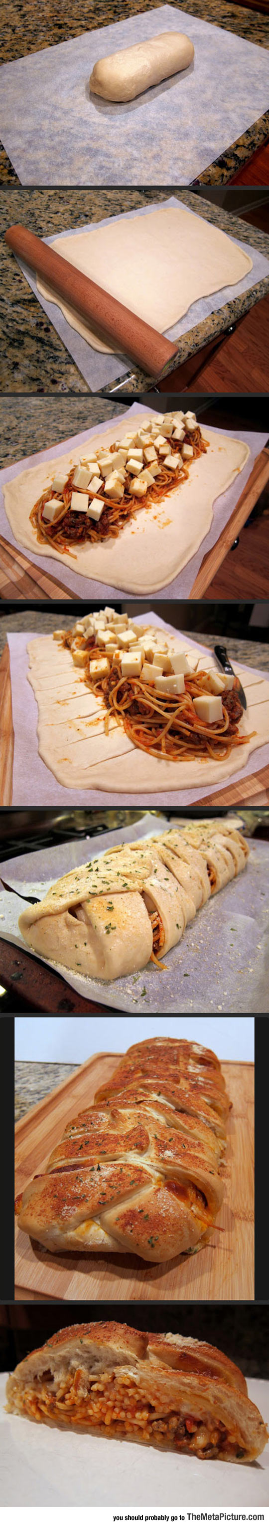 For Those Who Are Too Lazy To Dip Bread In Spaghetti