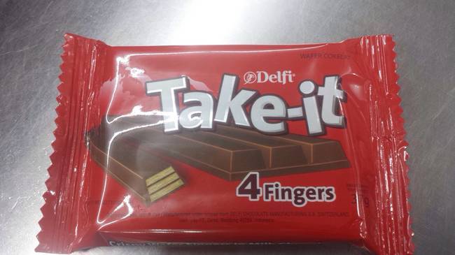 19 This candy that has four fingers for you.