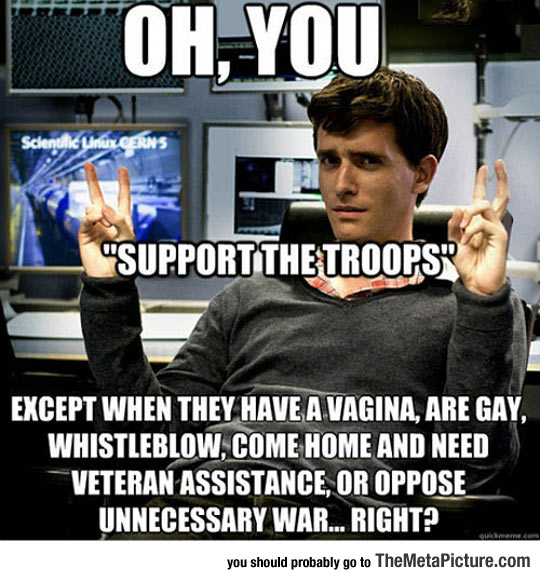 So You Say You Support The Troops
