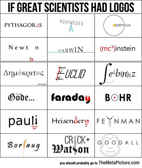 If Famous Scientists Had Logos