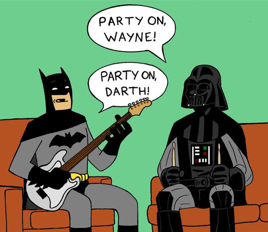 When Batman And Darth Vader Hang Out