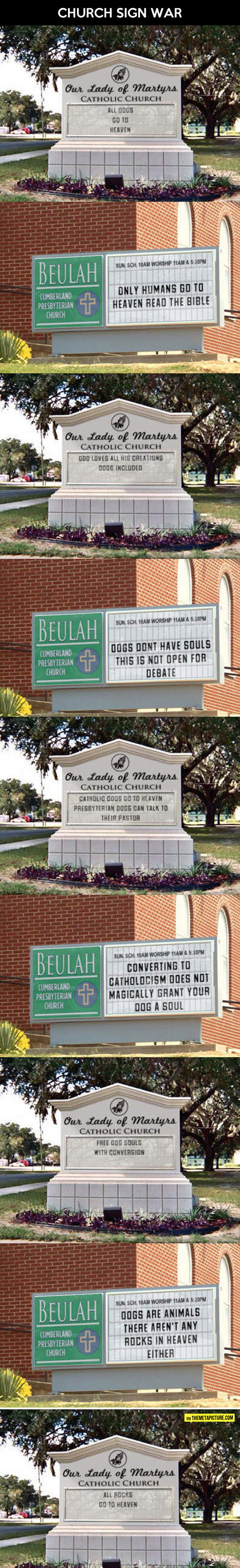 Church Sign Battle