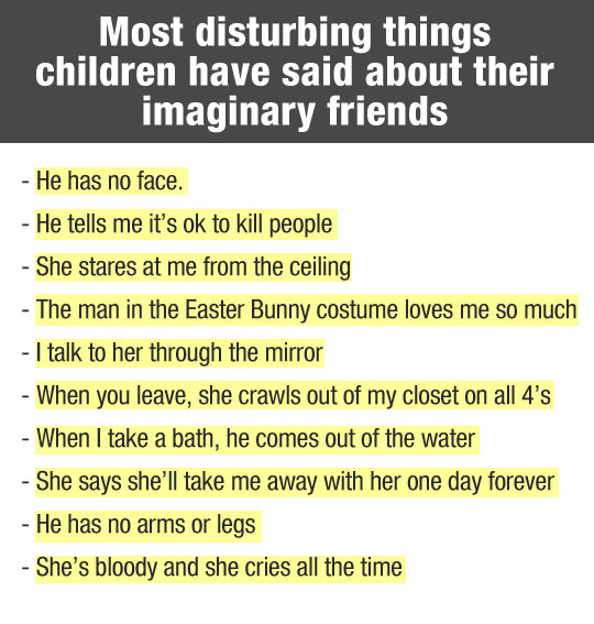 Creepy Things Some Children Tell About Their Imaginary Friends