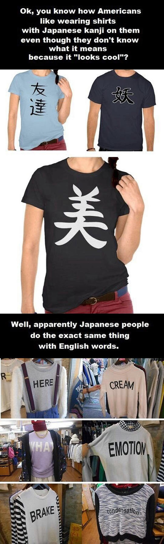 English Words On Japanese T-Shirts