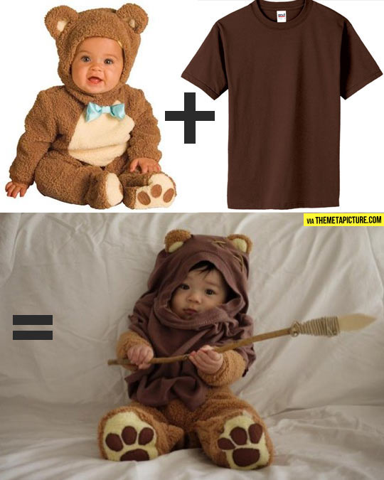 Bear Costume + Brown T-Shirt = Pure Awesomeness