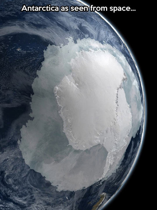The Coldest Continent From Space