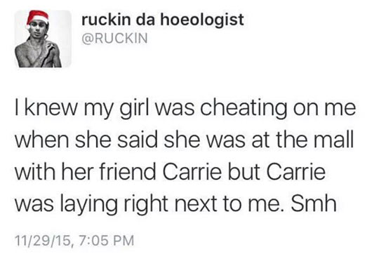 I Knew She Was Cheating