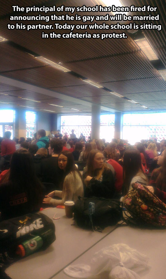 funny-student-protest-sitting-cafeteria
