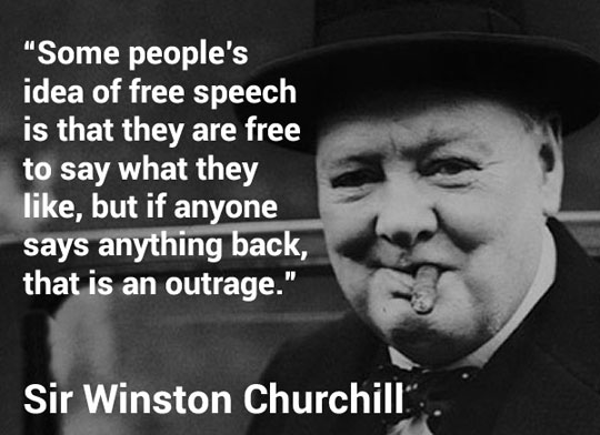 Free Speech According To Some People
