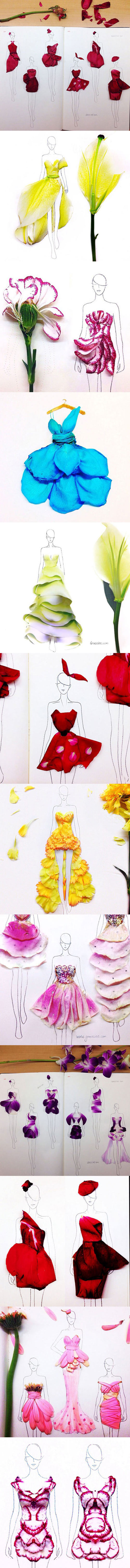 Real Flower Petals As Clothing