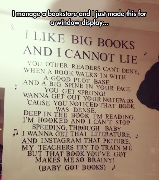 I Like Big Books, I Cannot Lie