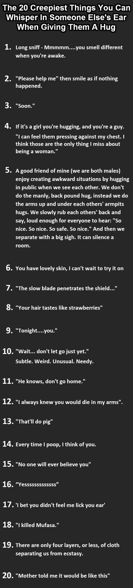 Creepiest Things You Can Whisper In Someone