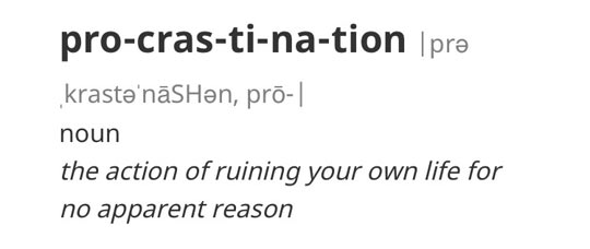 funny-definition-procrastination-dictionary