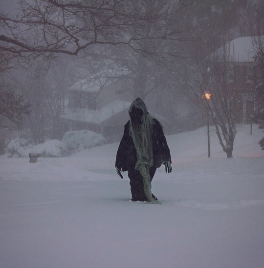 Convinced Husband To Go Out In A Blizzard Dressed As Death, Neighbors Stared