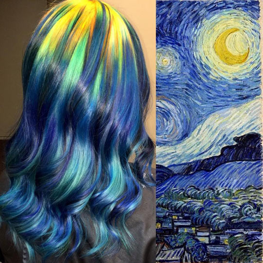 Starry Night Dyed Hair