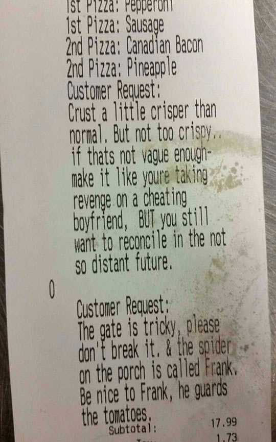 An Unusual Customer Request