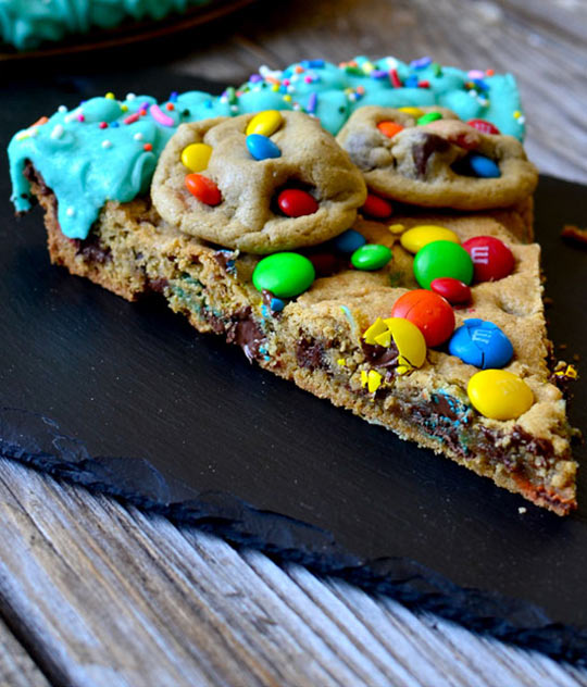 Delicious M&M Cookie Cake