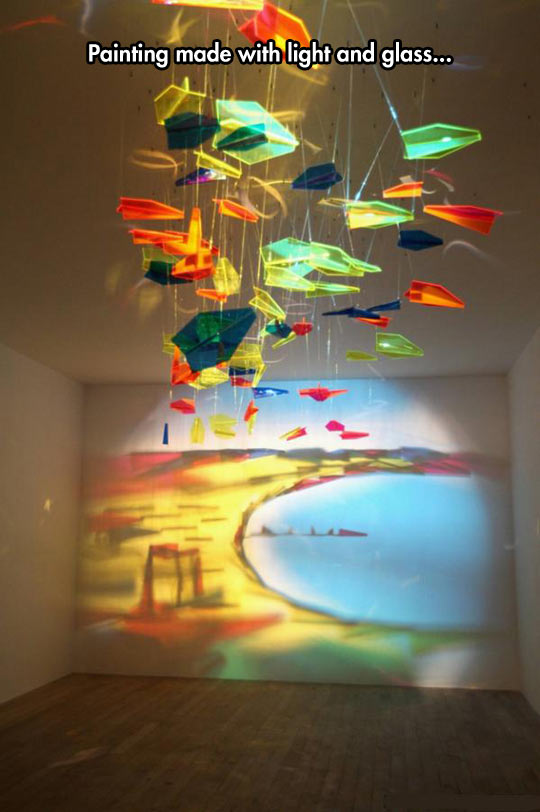 Painting Made From Light And Glass