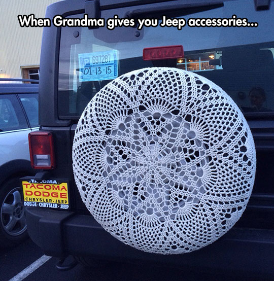 Crochet Wheel Cover Win