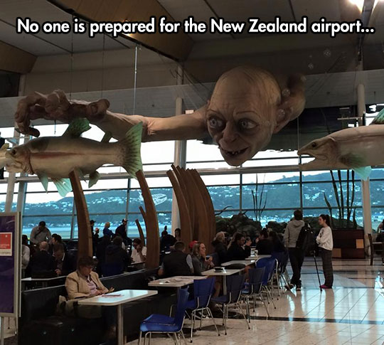 Gollum-New-Zealand-airport