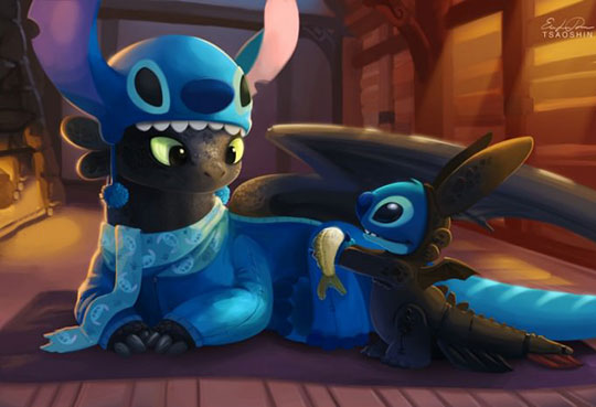 cool-cartoon-Stitch-Toothless-costumes