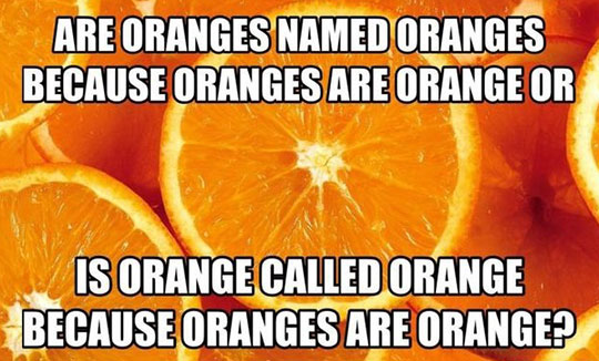 So What Came First In The Orange Conundrum?