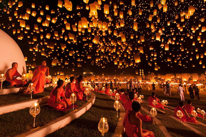 A lantern festival in Thailand