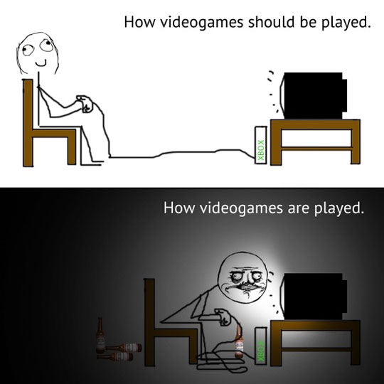 Playing video games