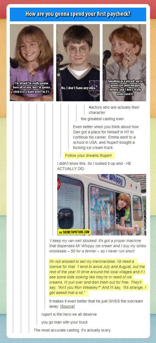 Rupert Grint And His Ice-Cream Truck