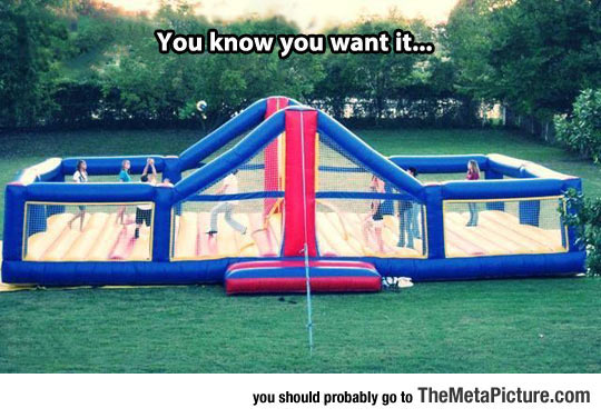 Epic Bouncy Volleyball Court