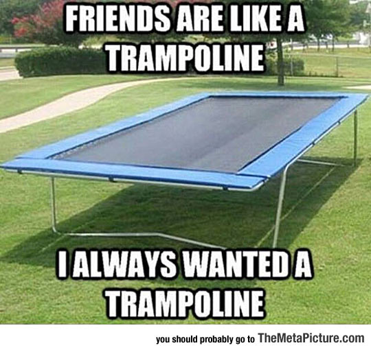 Friends Are Just Like Trampolines