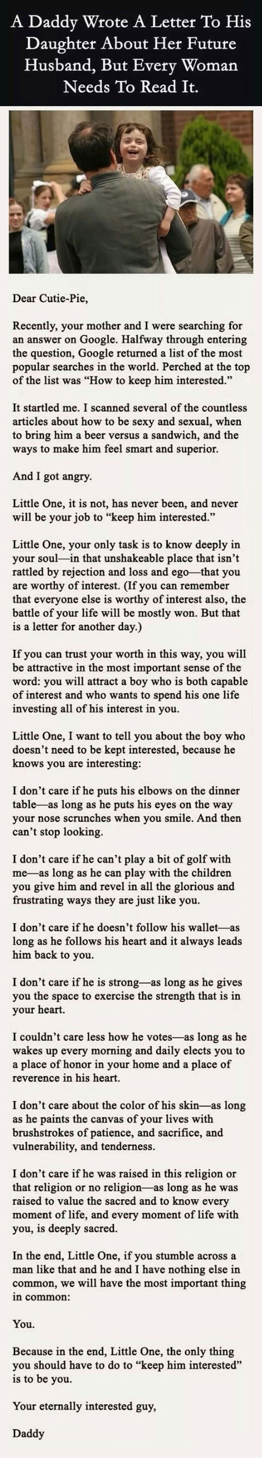 Letter From A Father To His Daughter