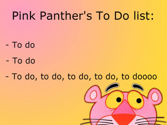 Pink Panther And His List