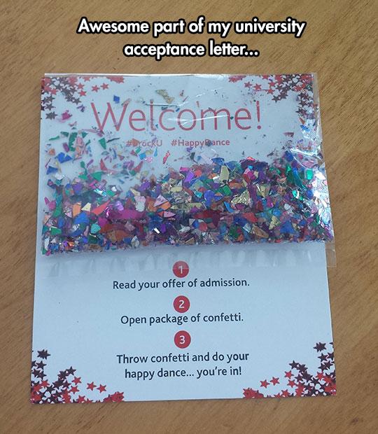 Acceptance Letter With A Twist