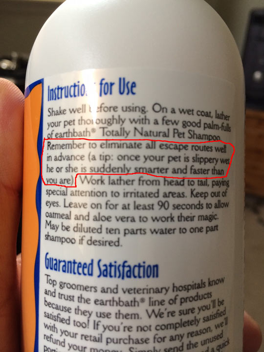 Instruction For Dog Shampoo