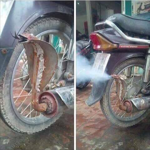 This Motorcycle Exhaust Seen in India