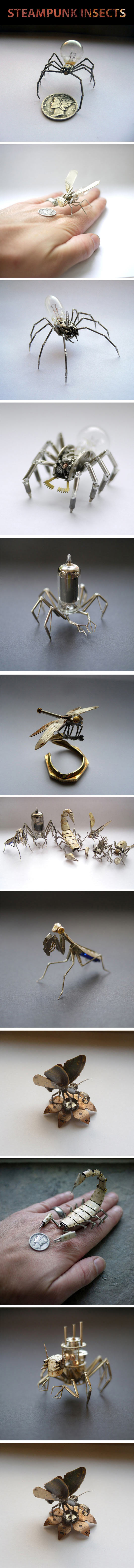 Tiny Insects Made Out Of Watch Parts