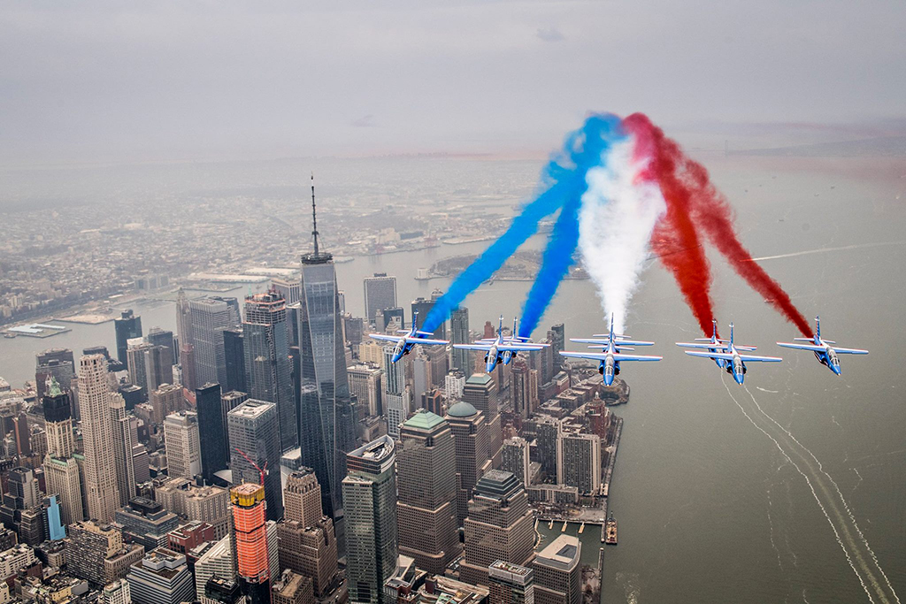 Painting the town red, white and blue