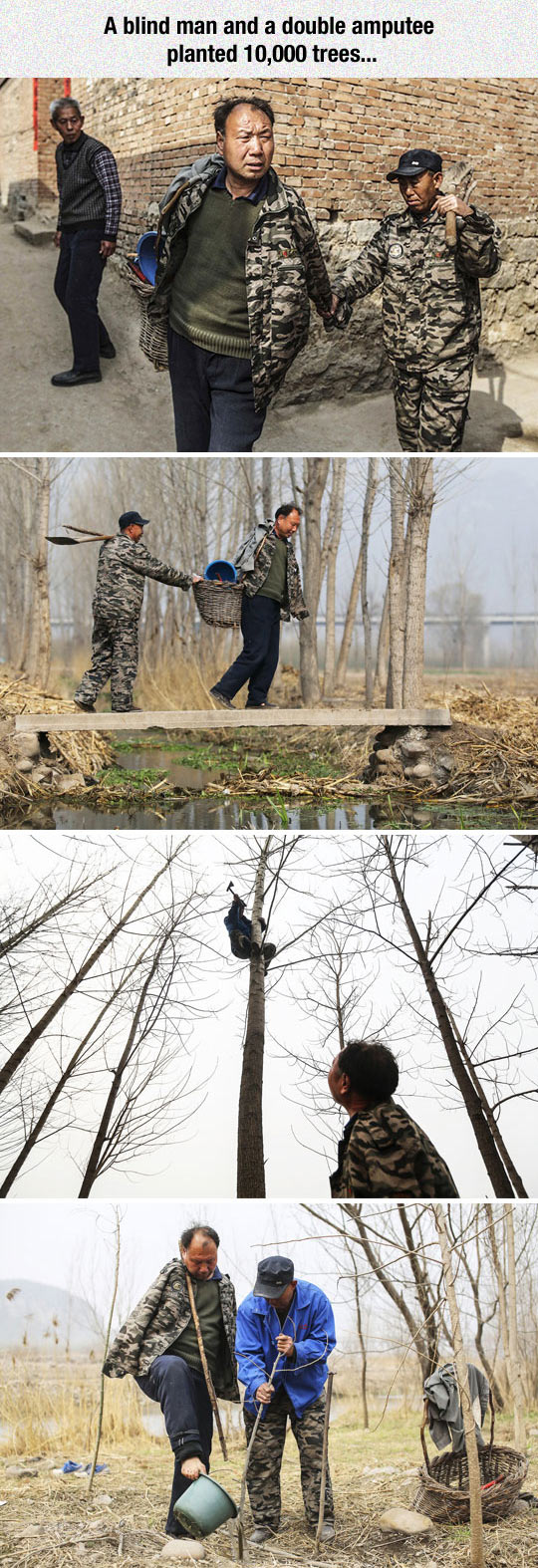 A Blind Man And A Double Amputee Planted Thousand Trees