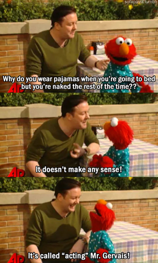 Elmo Teaches Ricky Gervais An Important Lesson