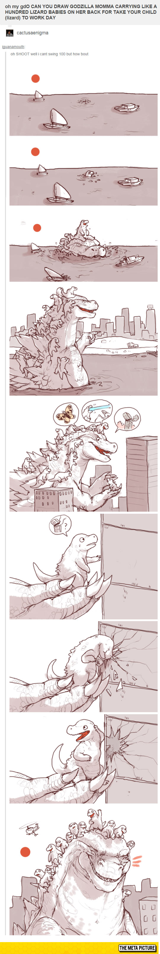 funny-Godzilla-mother-lizard-babies-drawing