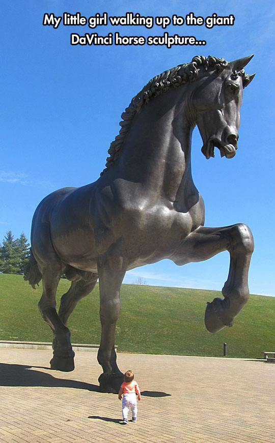 cool-baby-girl-giant-horse-sculpture
