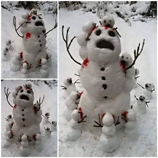 funny-snow-man-zombie-attack